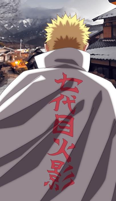 火影忍者七代目火影背影