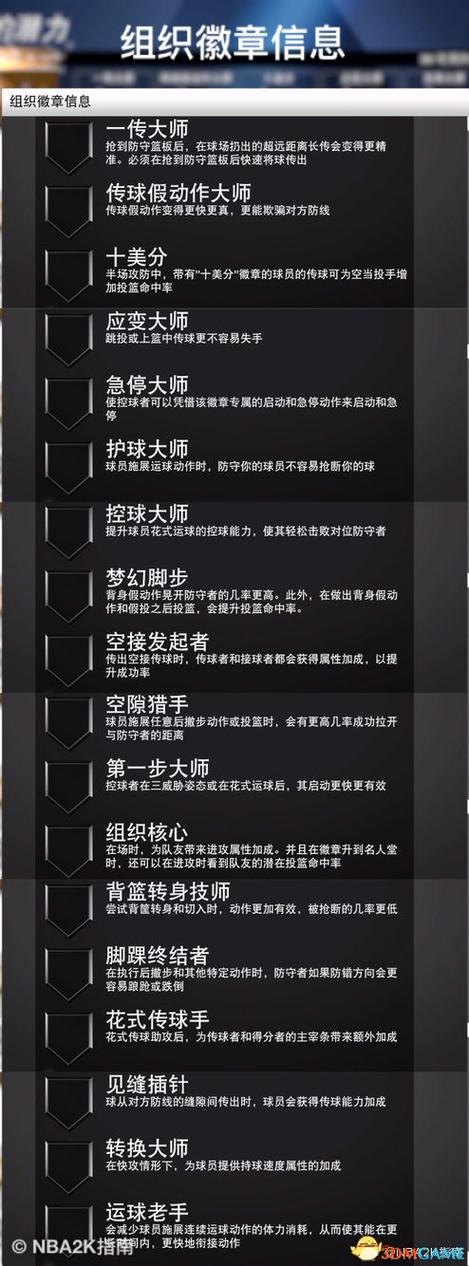 2k20徽章作用详解截图3