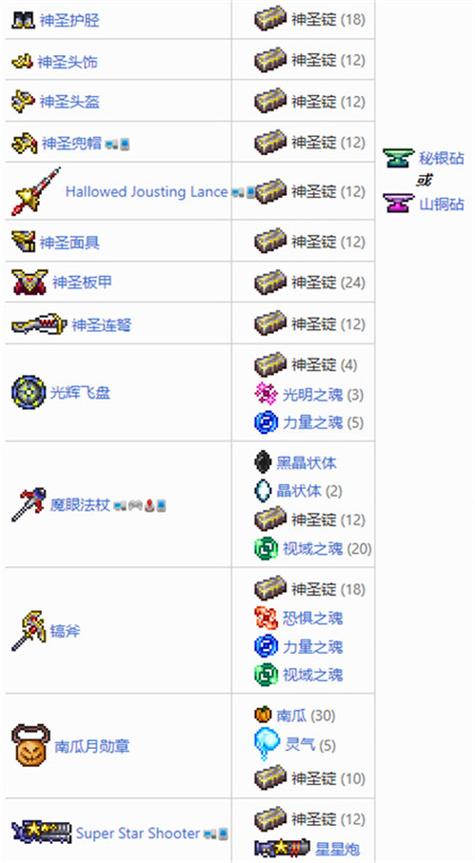 泰拉瑞亚神圣套装属性截图2