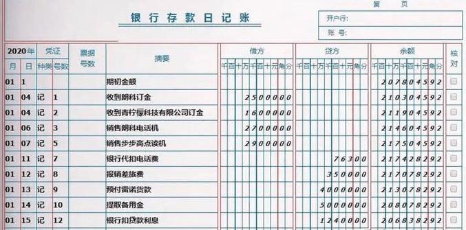 银行日记账电子版模板截图2