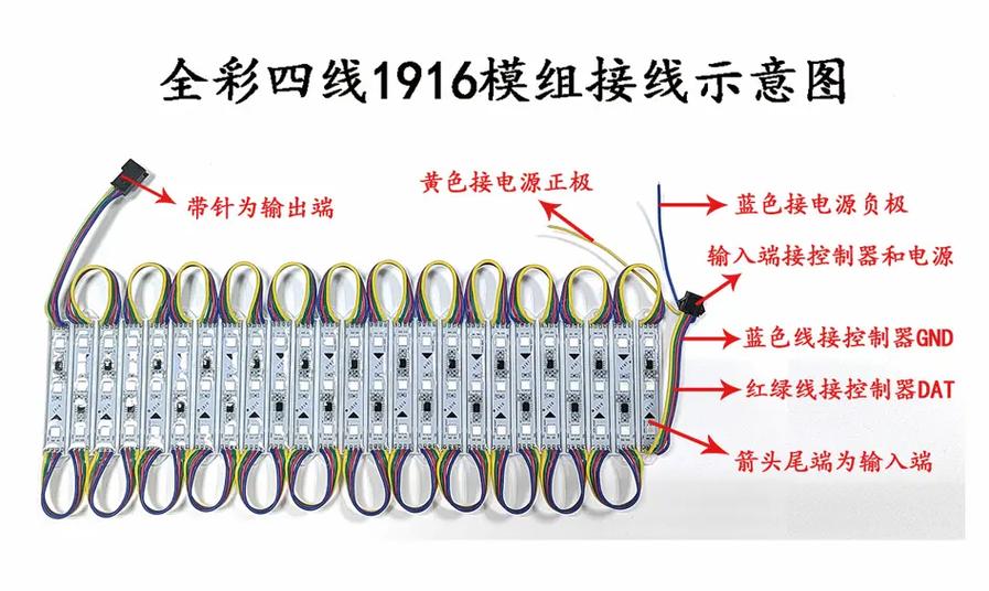 全彩灯珠接线法视频