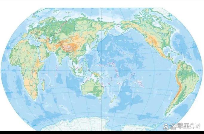 世界地形图全图放大版