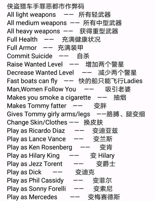 罪恶都市更换人物作弊码