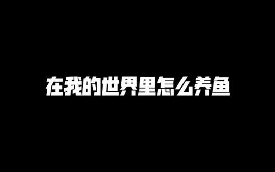 我的世界中怎么在水里养鱼