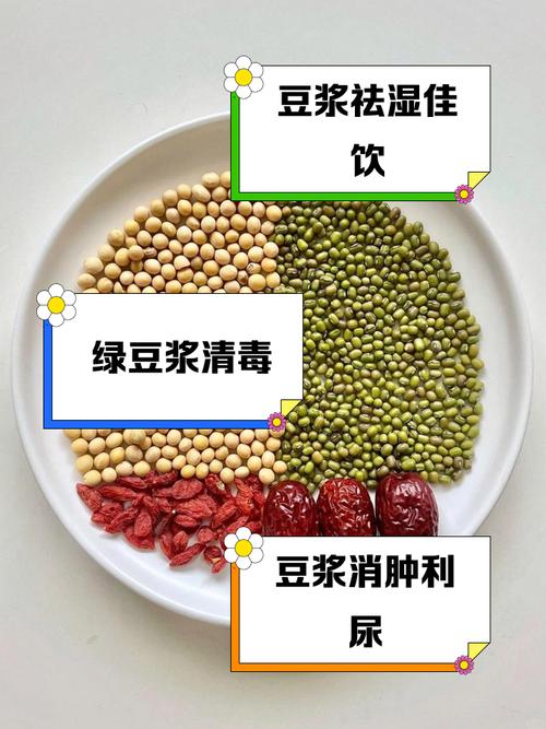 绿豆红豆黄豆打豆浆的功效
