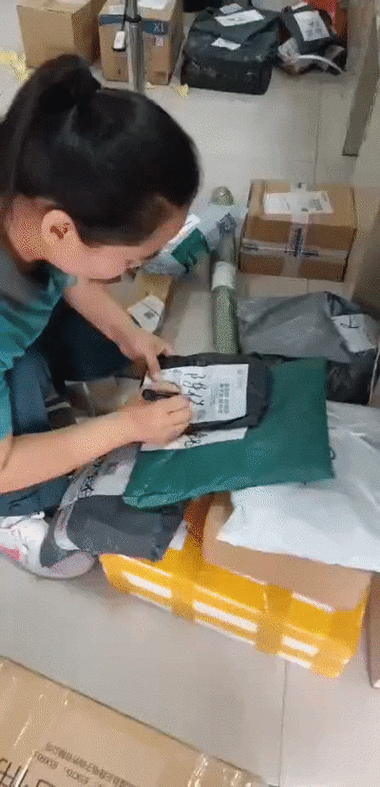 快递员如何快速撕单