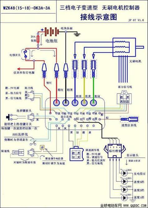 电动车电瓶线路连接图