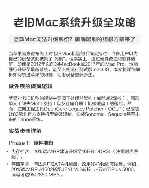 旧苹果电脑如何升级新系统