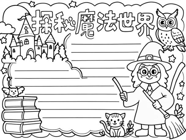 真正的魔法师手抄报图画