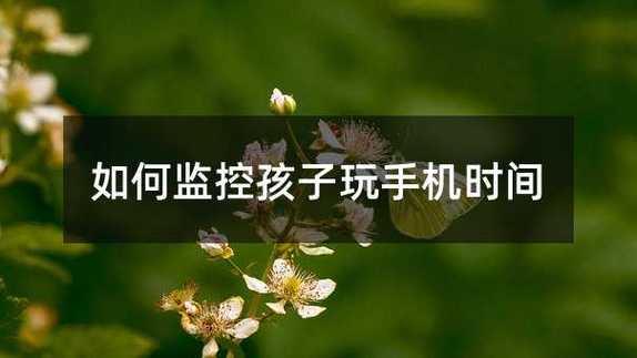 如何监控孩子手机使用时间