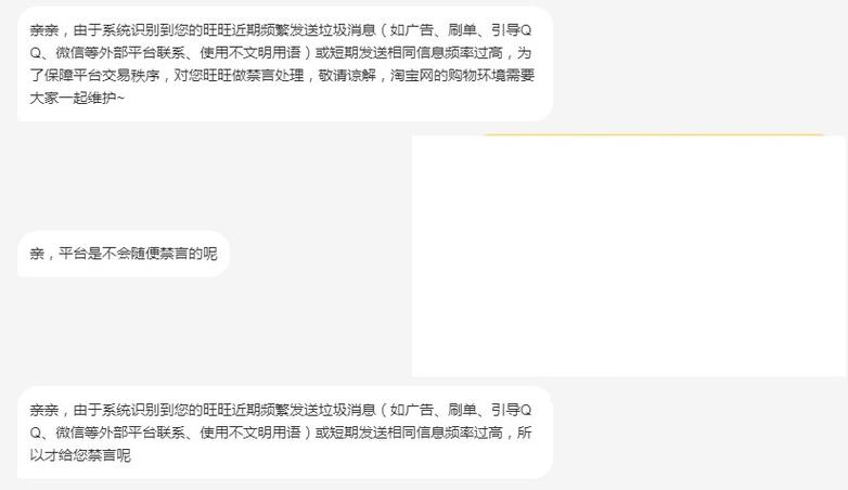 旺旺号禁言有什么影响吗