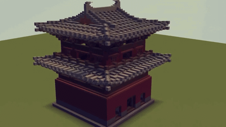 我的世界20x20唐风建筑