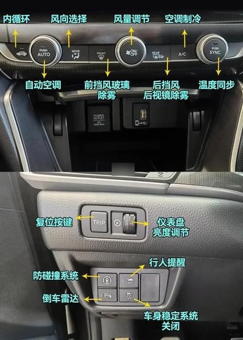 7代雅阁功能键介绍