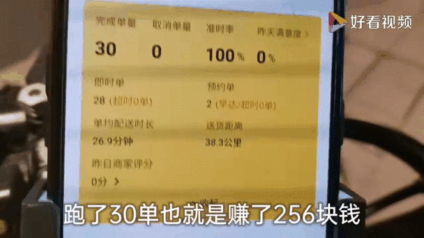 美国外卖小哥一天收入