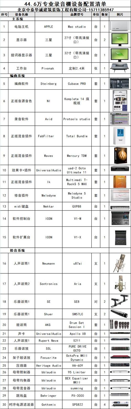 小型舞台音响设备清单