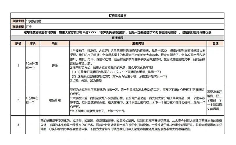 直播脚本生成器