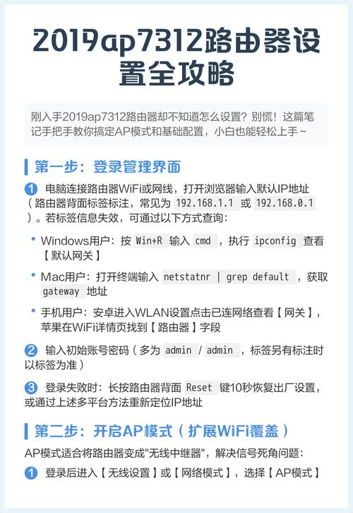 2019ap7312路由器设置