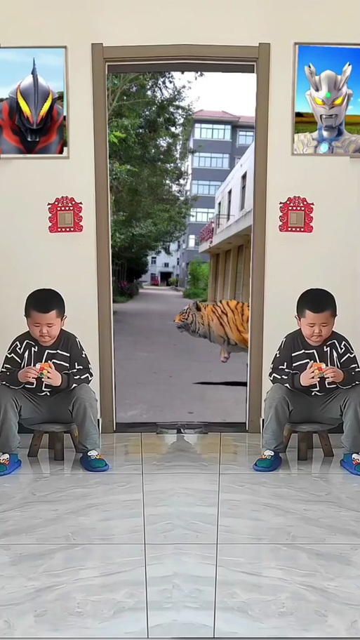 抖音上模仿恐龙跑步视频