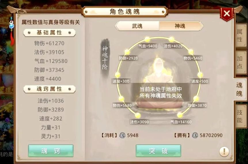 问道手游御灵属性加成跟什么有关