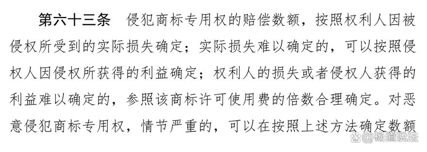 商标侵权赔偿标准