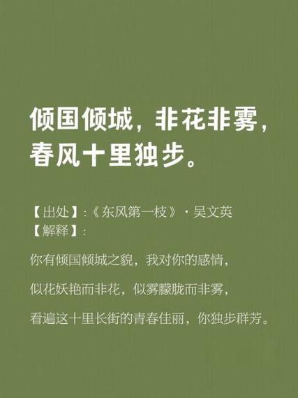 春风十里暗示什么感情