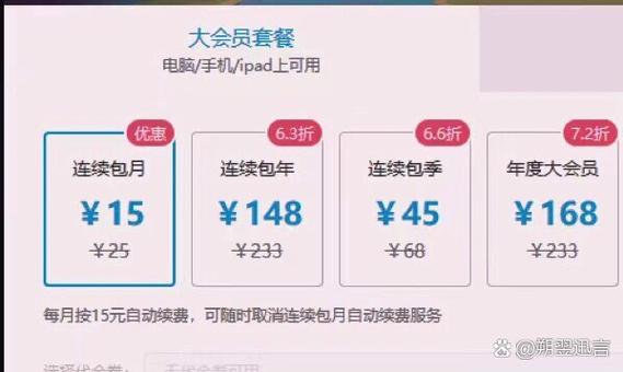 哔哩哔哩大会员充值