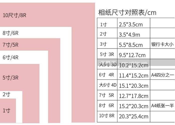 打印相纸尺寸大小