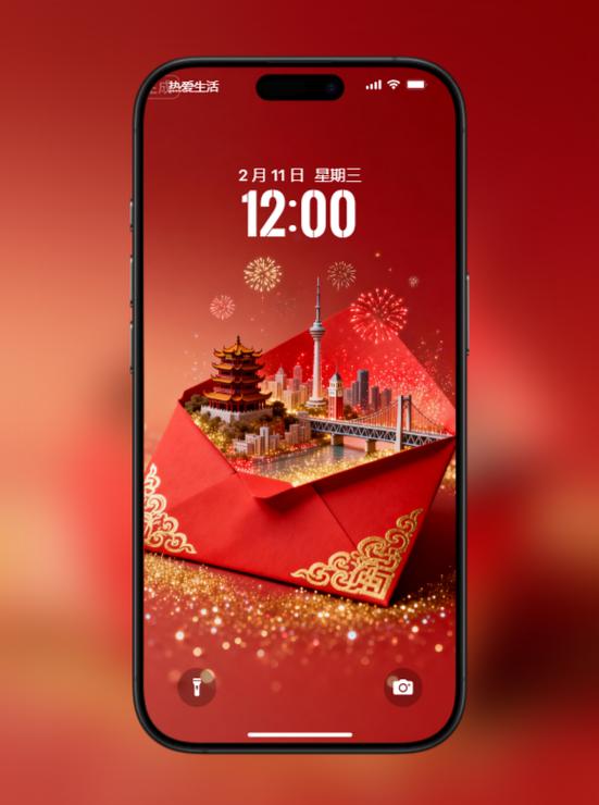 手机屏幕出现红包小图标