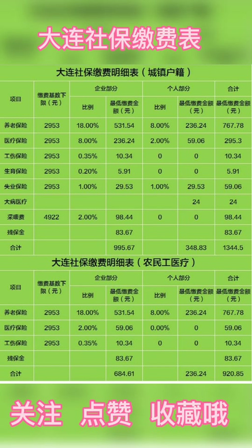大连个人缴纳社保金额