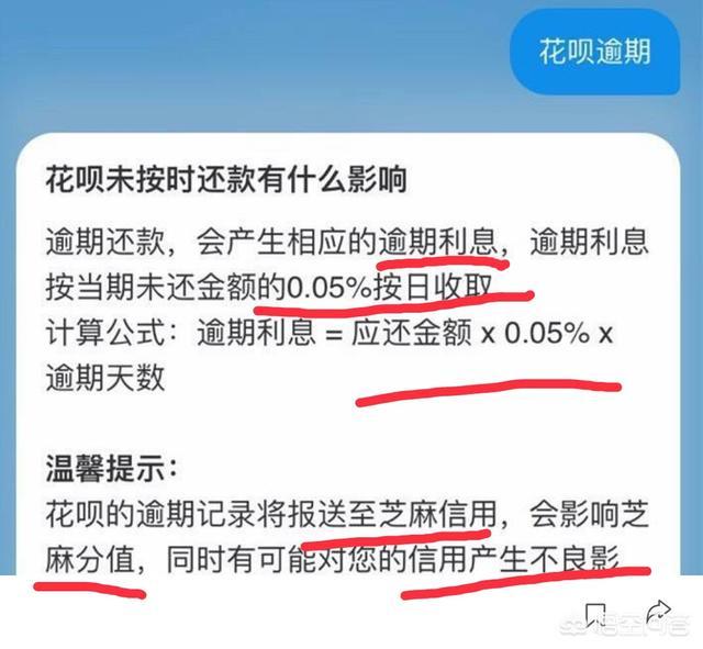支付宝花呗还不上有什么后果