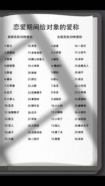 对恋人的17种亲密称呼