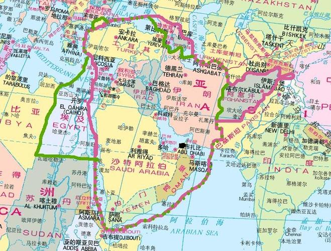 迪拜位置地图
