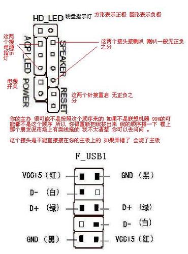 联想品牌机针脚定义