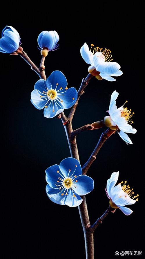 黑色背景花壁纸竖屏