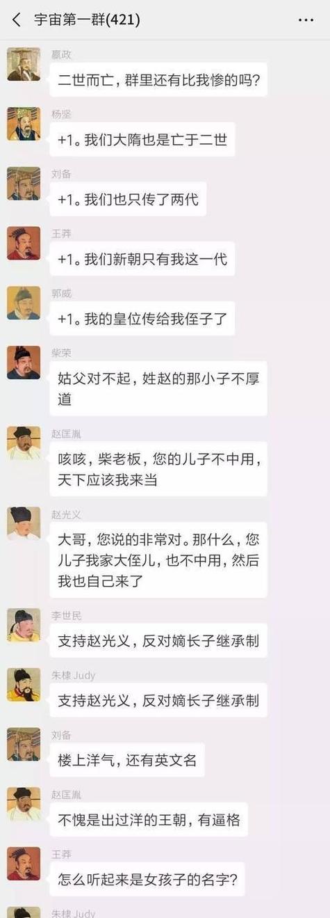 中国古代帝王聊天群