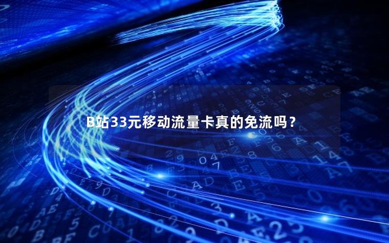 哔哩哔哩33卡免流