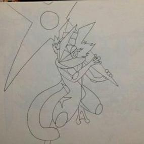 小智版甲贺忍蛙绘画