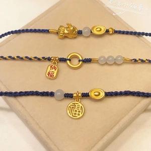 女士黄金貔貅手链戴法截图2