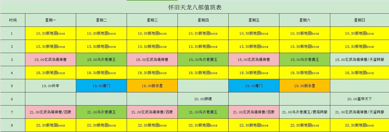 天龙八部名动江湖活动多久出一次
