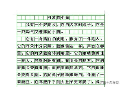 小猫的作文素材