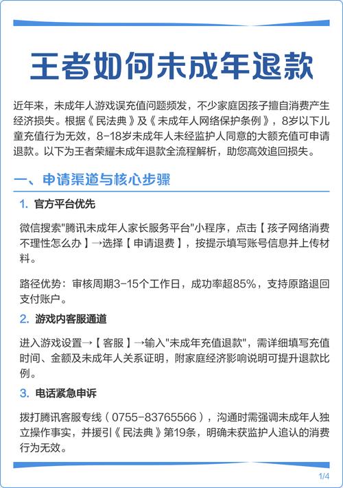 王者申请未成年退款流程