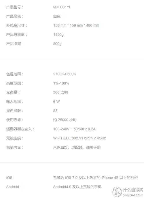小米台灯使用说明书