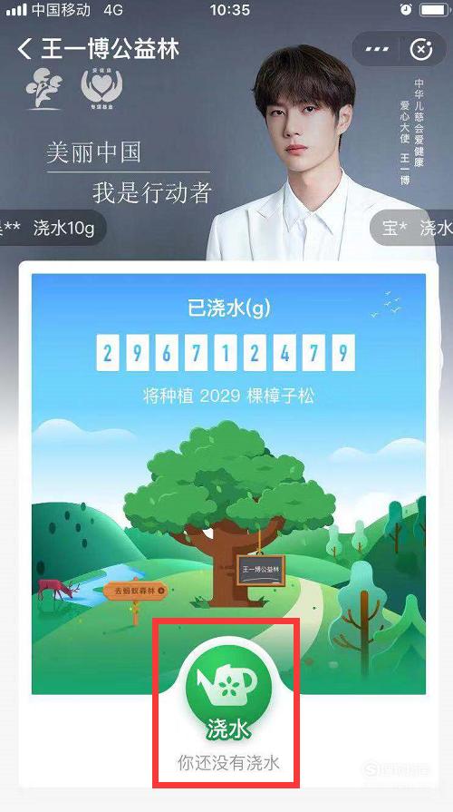支付宝种树浇水