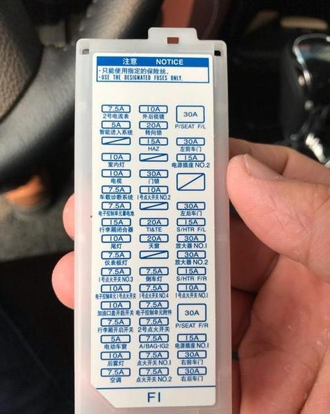 老皇冠保险丝位置图解