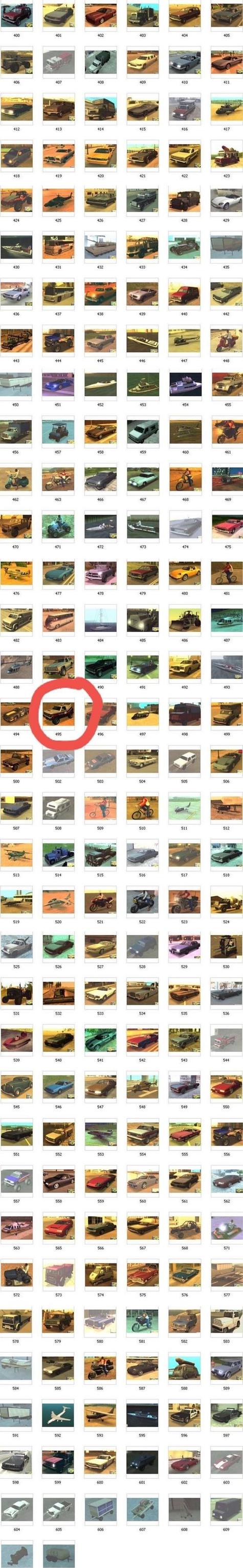 gtasa所有车原型车辆大全