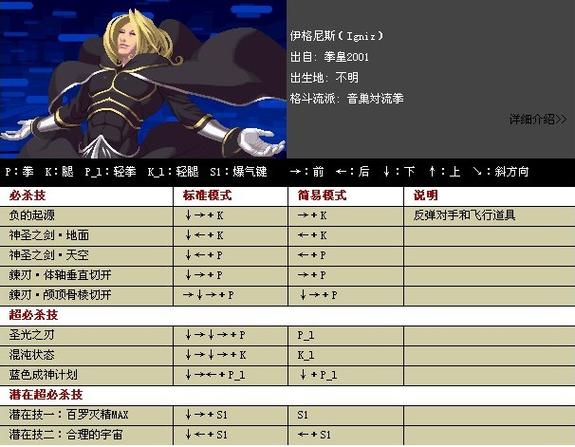 拳皇2008出招表详细带图