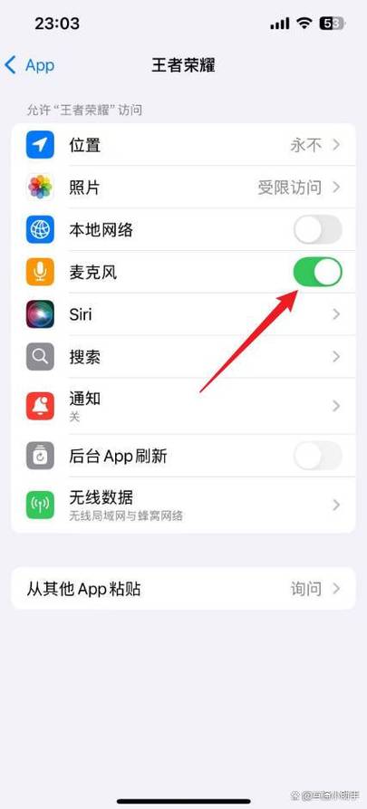 iphone怎么打开王者麦克风权限
