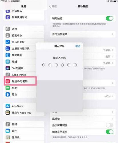 ipad触控id怎么设置