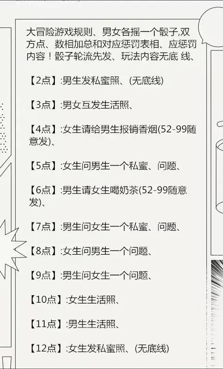 游戏惩罚大全