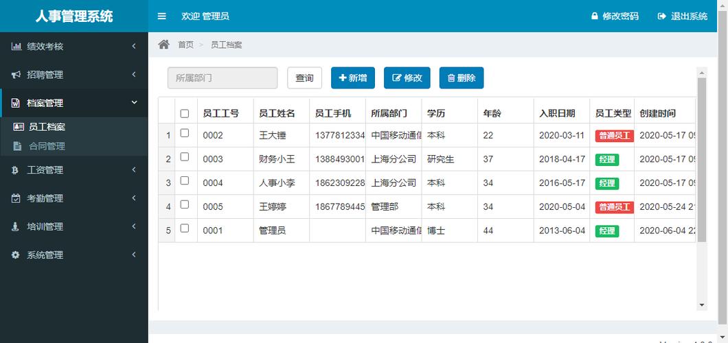 人力资源档案管理系统